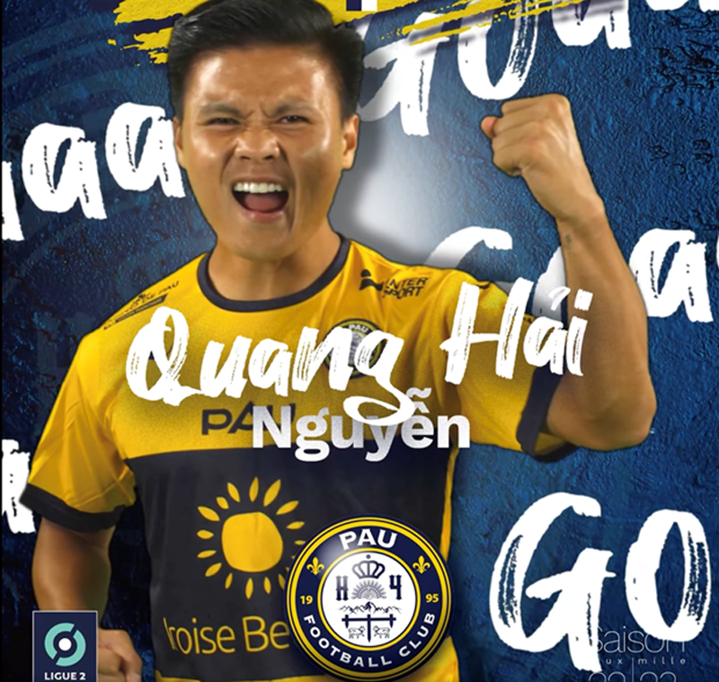 Quang Hải ghi bàn thắng đầu tiên cho Pau FC tại Ligue 2 sau 8 trận đấu. 