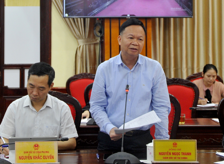 Giám đốc Sở Tài chính Nguyễn Ngọc Thanh đề nghị các huyện tập trung triển khai các giải pháp hoàn thành thu ngân sách năm 2022.