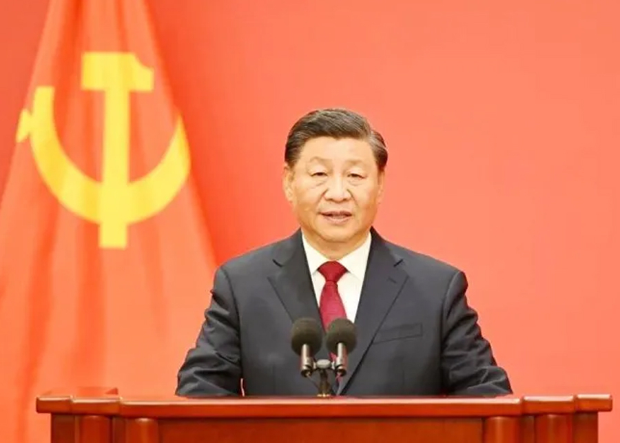 Ông Tập Cận Bình trả lời báo chí tại Đại lễ đường Nhân Dân, Bắc Kinh, sáng 23/10.