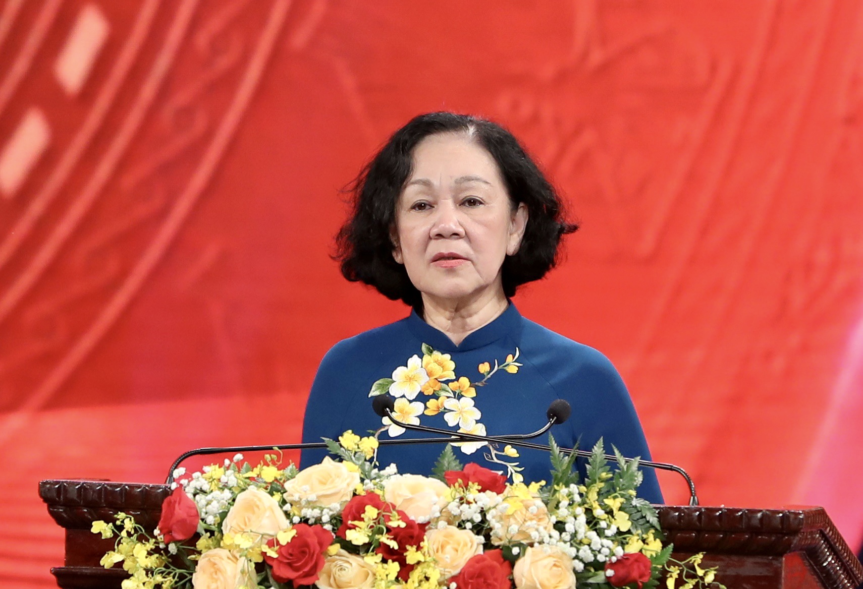 Trưởng Ban Tổ chức Trung ương Trương Thị Mai, Trưởng Ban Chỉ đạo Giải đã phát động Giải báo chí toàn quốc về xây dựng Đảng lần thứ VII - năm 2022