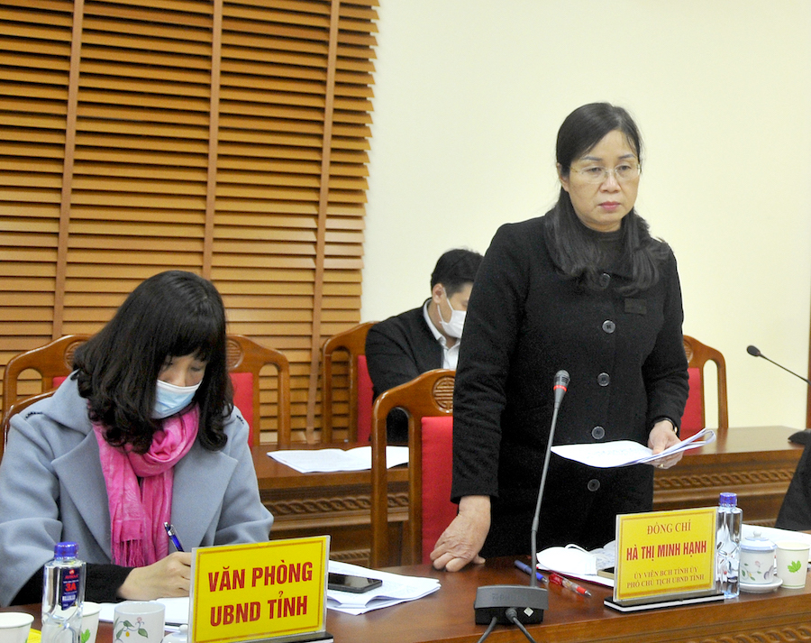 Phó Chủ tịch UBND tỉnh Hà Thị Minh Hạnh đề nghị huyện Vị Xuyên tập trung triển khai quyết liệt các nhiệm vụ phát triển KT – XH, nhất là giải quyết vướng mắc về đất đai để thực hiện các dự án đầu tư.