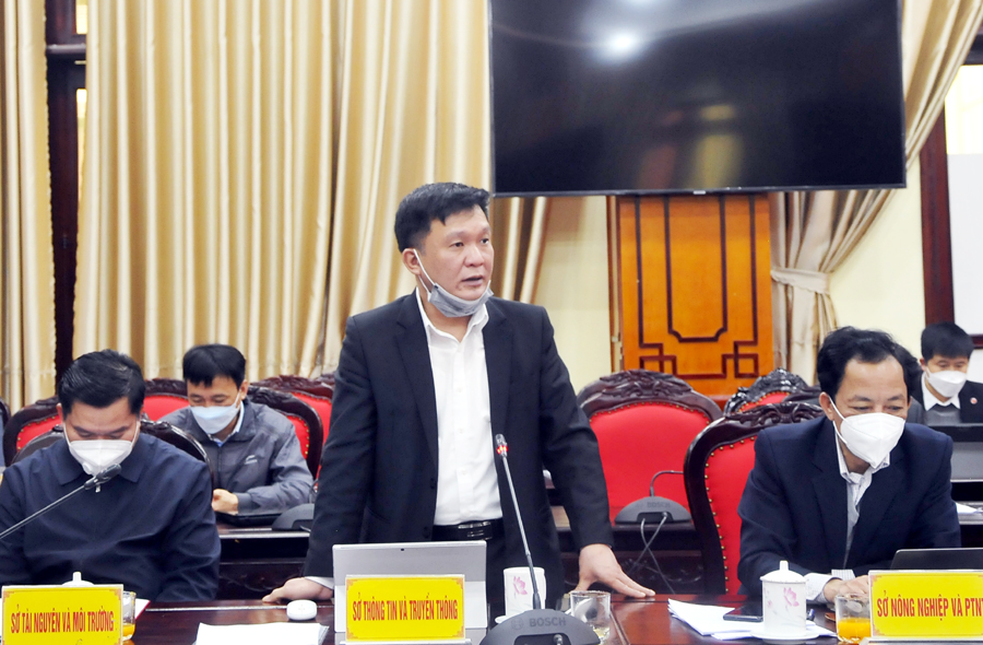 Giám đốc Sở Thông tin và Truyền thông Đỗ Thái Hòa đề nghị thành phố Hà Giang tập trung triển khai thực hiện các nhiệm vụ chuyển đổi số.