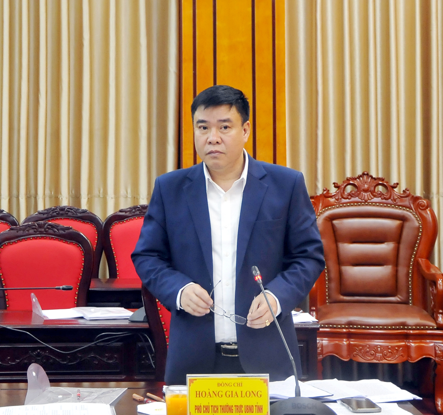 Phó Chủ tịch Thường trực UBND tỉnh Hoàng Gia Long đề nghị thành phố Hà Giang tập trung triển khai các nhiệm vụ trọng tâm và các dự án đầu tư đảm bảo phù hợp, hiệu quả.