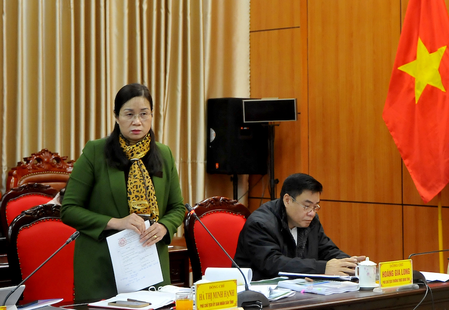 Phó Chủ tịch UBND tỉnh Hà Thị Minh Hạnh đề nghị nhà đầu tư hoàn thiện hồ sơ, đảm bảo thủ tục pháp lý về công nghệ xử lý rác; phối hợp tốt hơn để sớm triển khai các dự án.