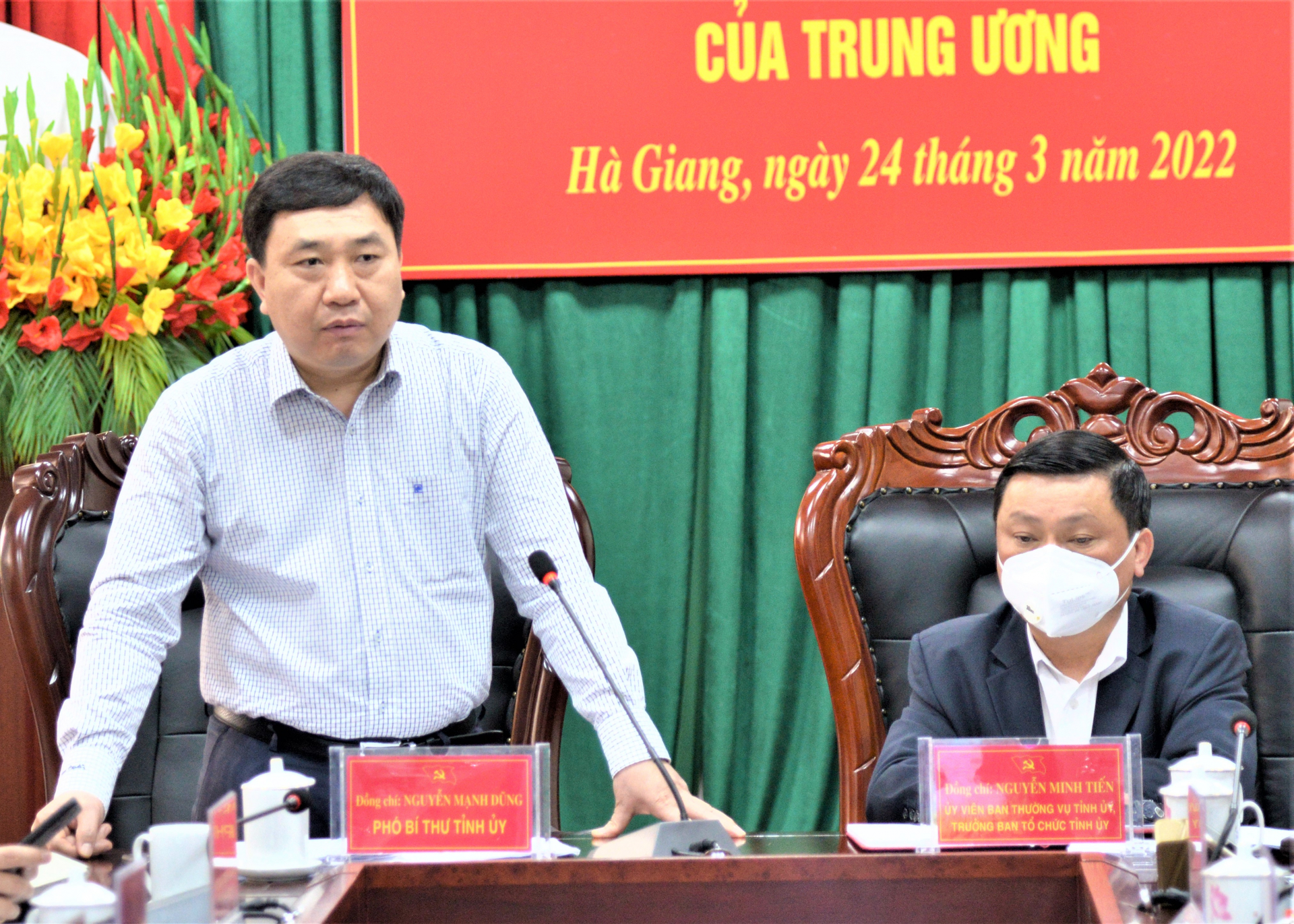 Phó Bí thư Tỉnh ủy Nguyễn Mạnh Dũng kết luận hội nghị.