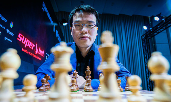 Quang Liêm không còn xuất hiện trong top 100 của Liên đoàn cờ vua thế giới FIDE, do anh không chơi cờ tiêu chuẩn hai năm qua. Ảnh: GCT
