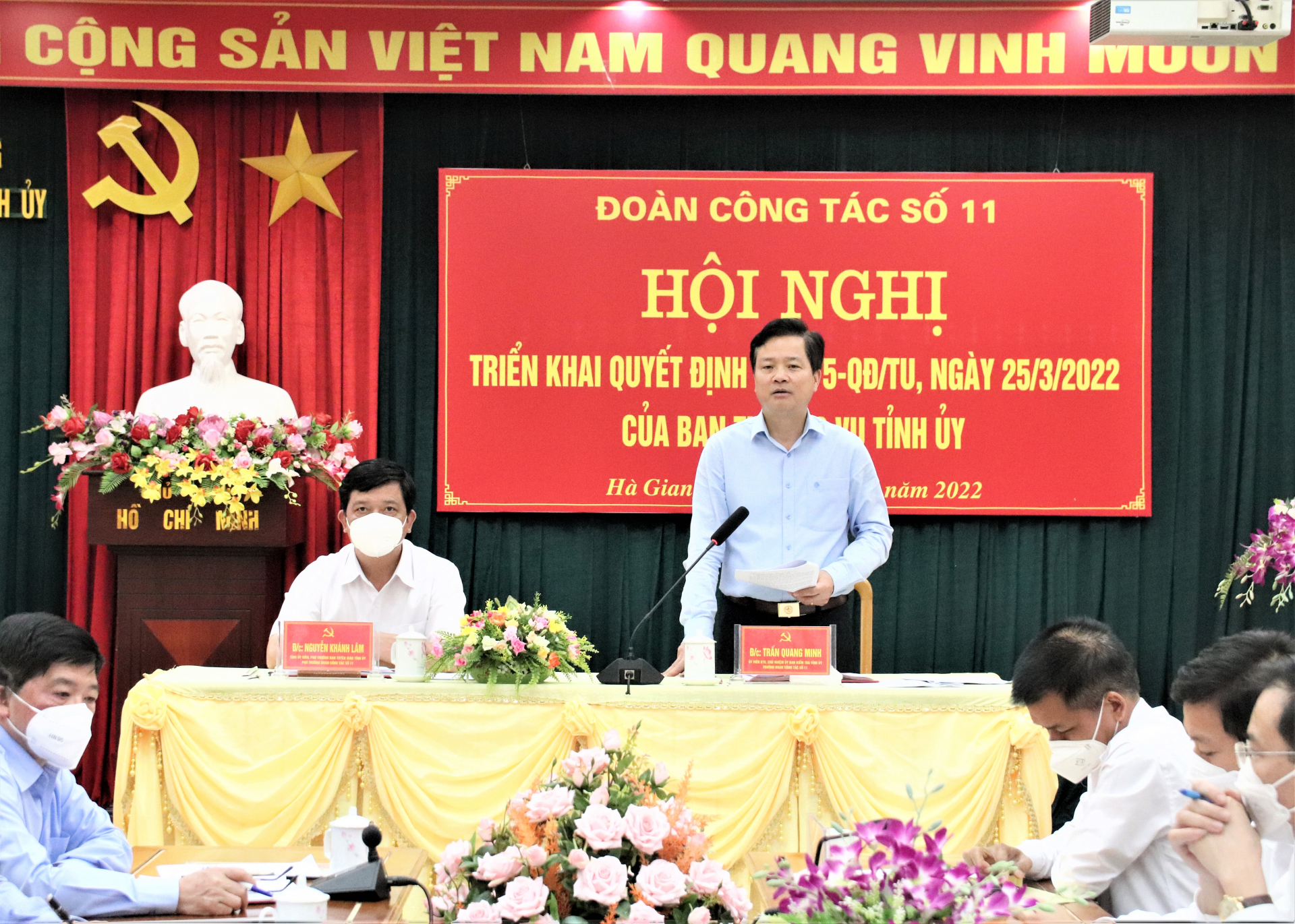 Chủ nhiệm UBKT Tỉnh ủy Trần Quang Minh kết luận hội nghị.