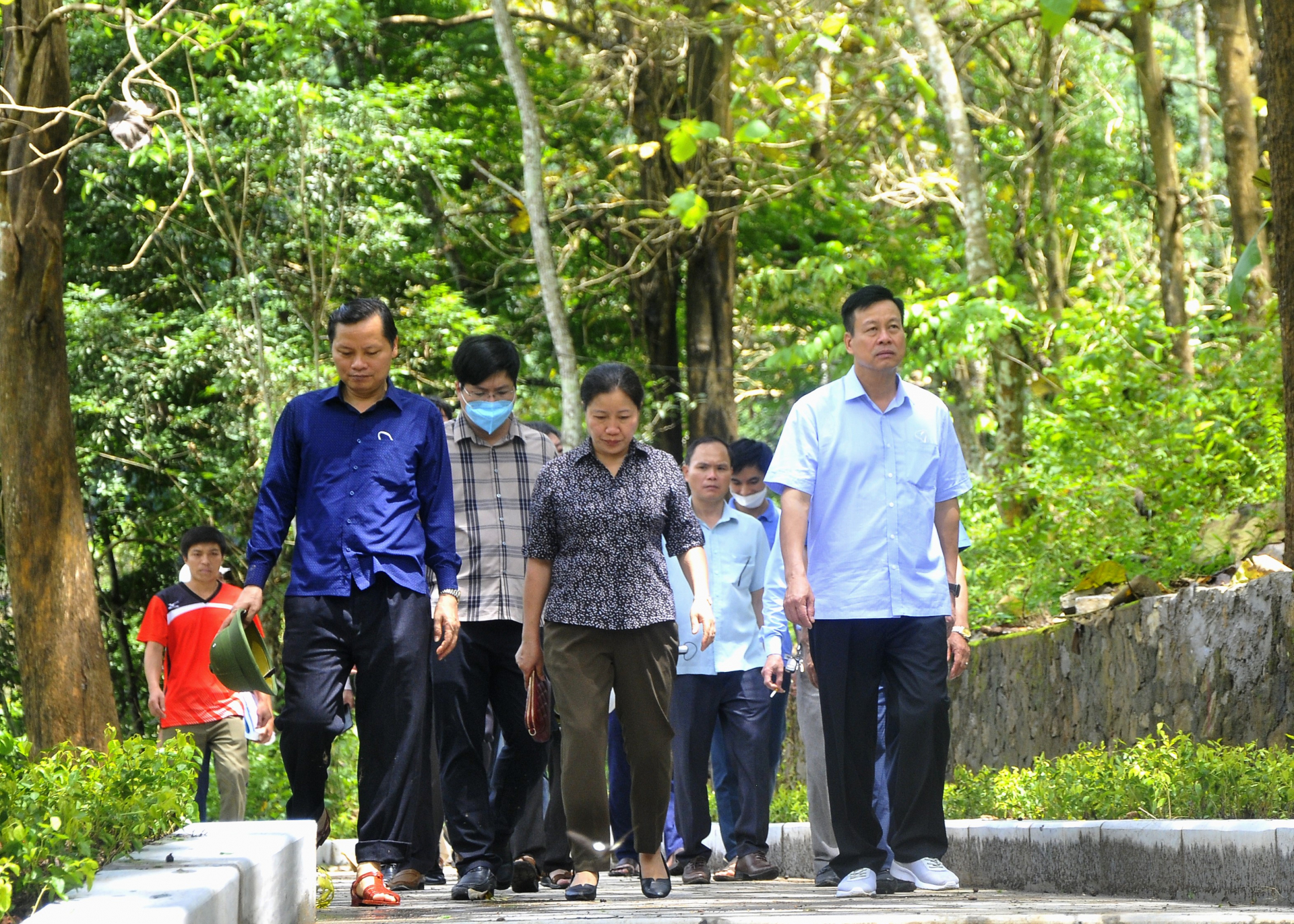 Chủ tịch UBND tỉnh Nguyễn Văn Sơn kiểm tra tiến độ dự án bảo tồn, tôn tạo di tích lịch sử - văn hóa quốc gia Căng Bắc Mê.