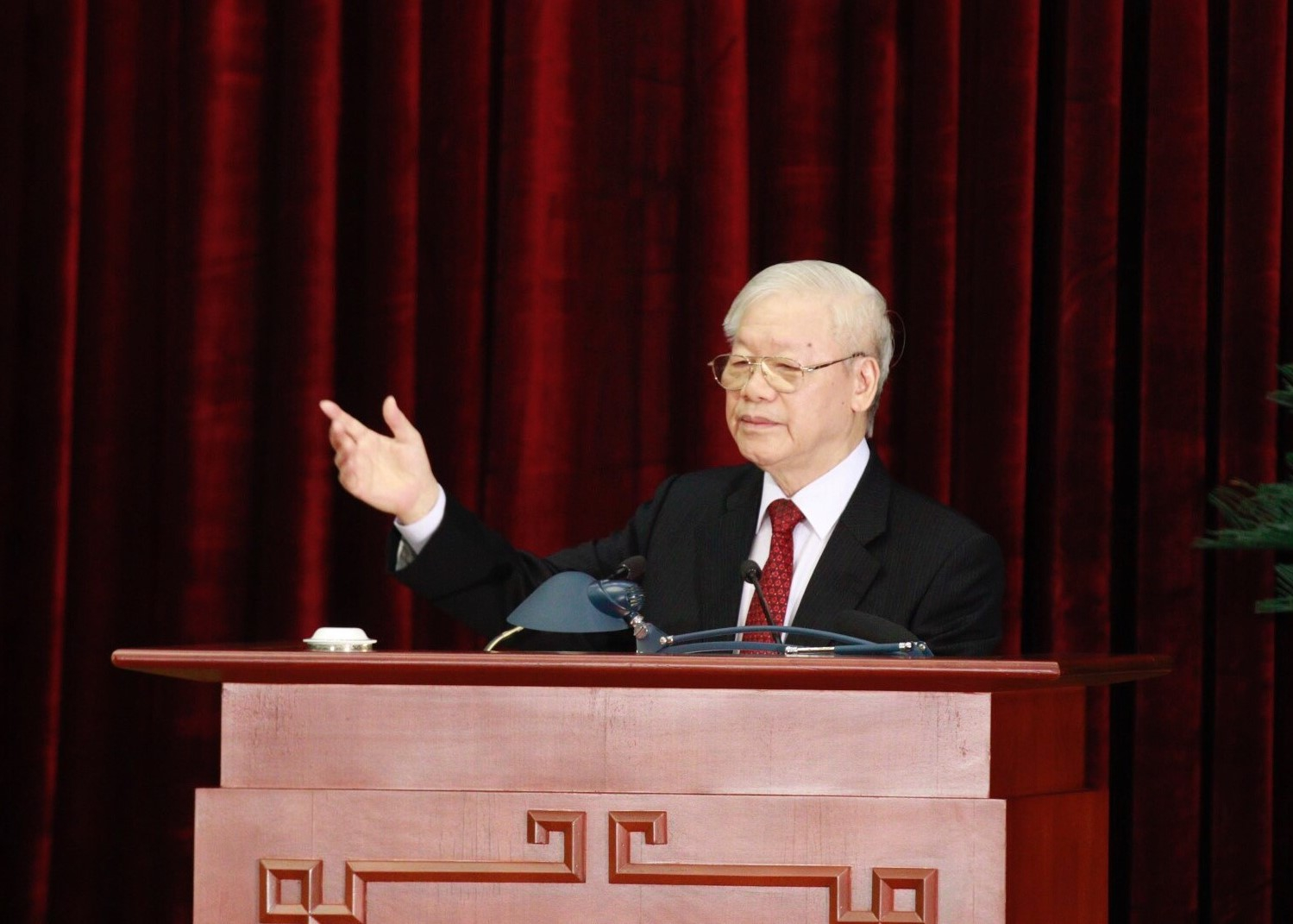 Tổng Bí thư Nguyễn Phú Trọng kết luận Hội nghị. (Ảnh: ĐỨC CƯỜNG) 