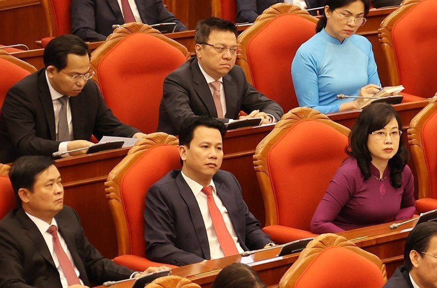 Bí thư Tỉnh uỷ Hà Giang Đặng Quốc Khánh cùng các đại biểu dự Hội nghị