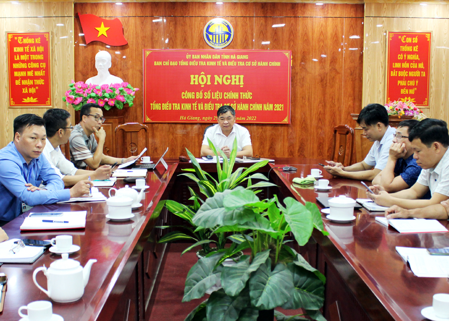 Toàn cảnh hội nghị tại điểm cầu tỉnh Hà Giang