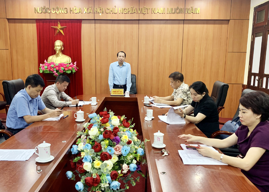 Phó Chủ tịch UBND tỉnh Trần Đức Quý kết luận buổi làm việc