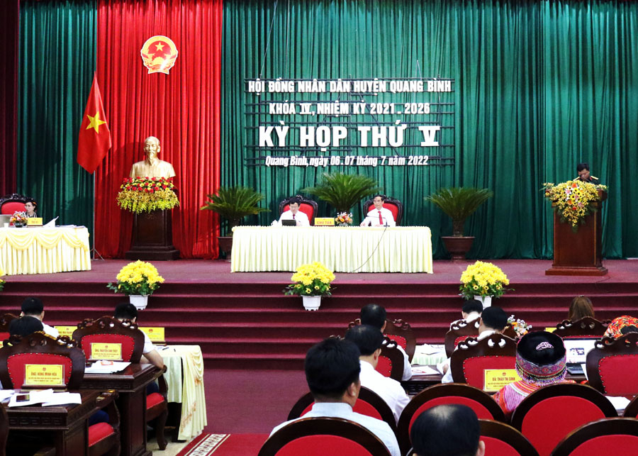 Kỳ họp thứ V HĐND huyện Quang Bình khóa IV, nhiệm kỳ 2021 – 2026.