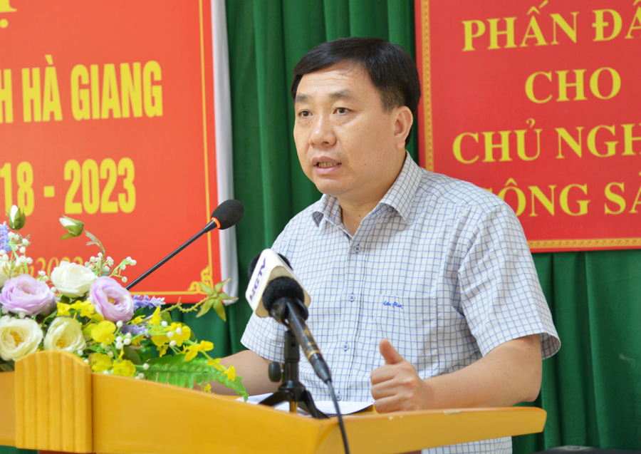Phó Bí thư Tỉnh ủy Nguyễn Mạnh Dũng phát biểu chỉ đạo hội nghị