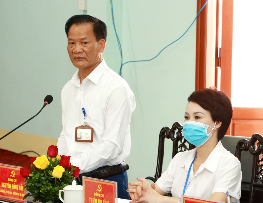 Giám đốc Sở VHTT&DL Nguyễn Hồng Hải báo cáo công tác lãnh đạo 8 tháng