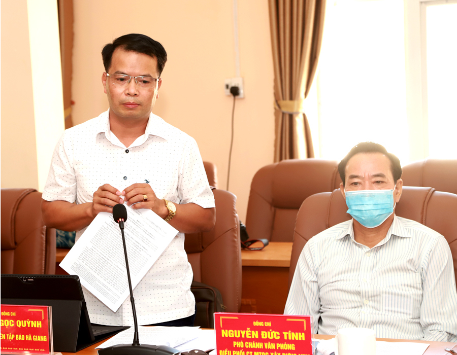 Phó Tổng biên tập Báo Hà Giang Mai Ngọc Quỳnh kiến nghị tăng cường công tác kiểm tra, giám sát việc thực hiện các chương trình trọng tâm của tỉnh