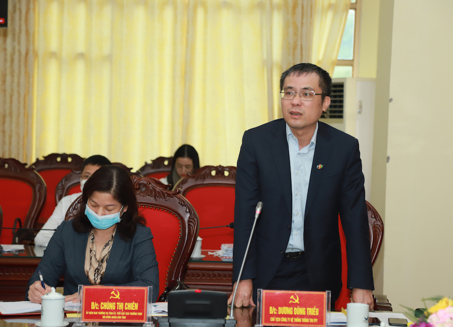 Ông Dương Dũng Triều, Giám đốc FPT IS thông tin về các chương trình hợp tác chuyển đổi số giữa FPT và tỉnh Hà Giang