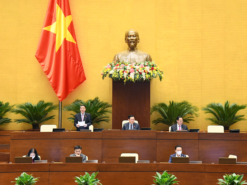 Phó Chủ tịch Quốc hội Nguyễn Đức Hải phát biểu kết luận tóm tắt một số nội dung kết thúc Đợt 1 họp trực tuyến của Kỳ họp thứ 2, Quốc hội khóa XV