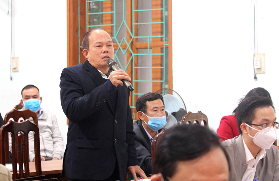 Cử tri xã Việt Lâm kiến nghị một số nội dung với Tổ đại biểu HĐND tỉnh.