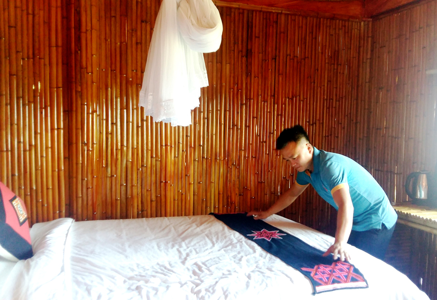 Bungalow nghỉ dưỡng tại Làng Văn hóa du lịch cộng đồng thôn Nậm Hồng, xã Thông Nguyên (Hoàng Su Phì) sẵn sàng đón khách. 