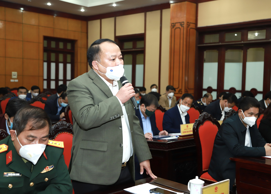 Giám đốc Công an tỉnh Phan Huy Ngọc đề xuất các giải pháp phòng ngừa tội phạm