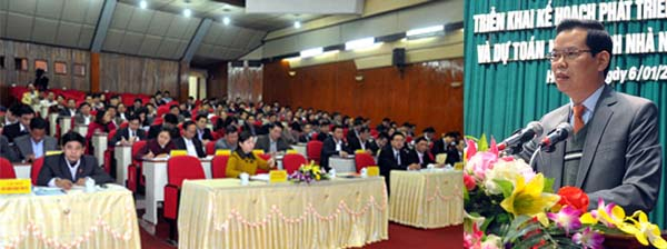 Bí thư Tỉnh ủy Triệu Tài Vinh phát biểu chỉ đạo hội nghị