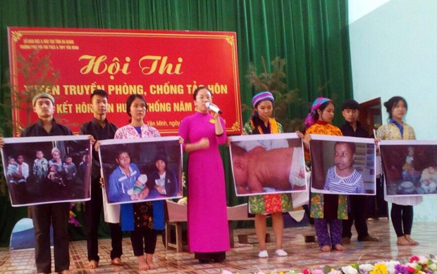  Trường Phổ thông Dân tộc nội trú THCS&THPT Yên Minh tổ chức Hội thi tuyên truyền phòng, chống tảo hôn và hôn nhân cận huyết thống.