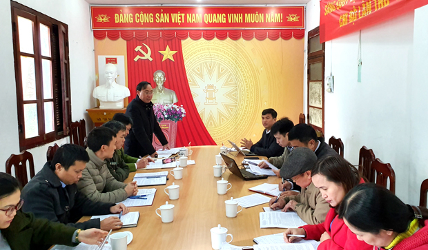 Lãnh đạo huyện Mèo Vạc báo cáo tình hình, kết quả công tác phòng, chống tội phạm năm 2019 với BCĐ của tỉnh.