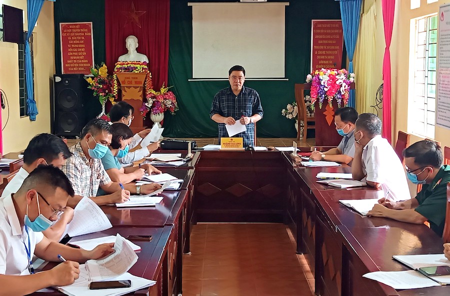Phó Chủ tịch Thường trực UBND tỉnh Hoàng Gia Long phát biểu tại buổi làm việc.