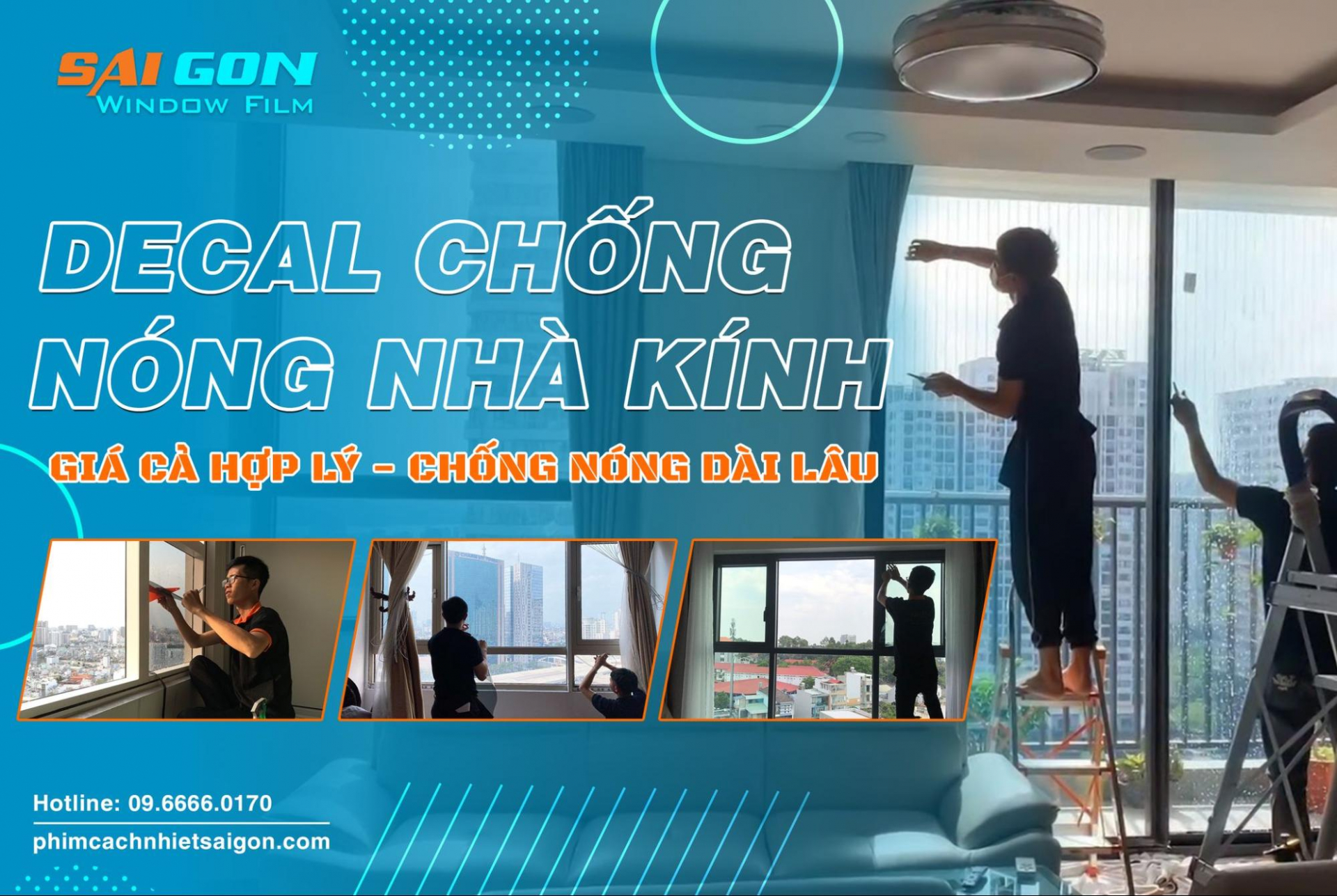 Phim Cách Nhiệt Sài Gòn đơn vị thi công dán phim cách nhiệt nhà kính chuyên nghiệp 