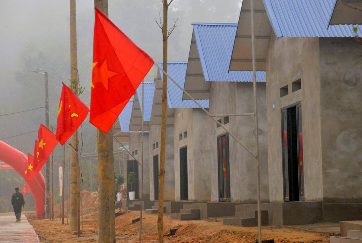 The new houses symbolise trust and hope for a fresh start and a new life for residents of the Dong Tam resettlement area.