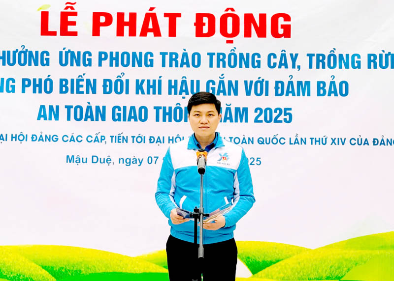 Bí thư Tỉnh đoàn Nguyễn Hải Dương phát động chương trình.