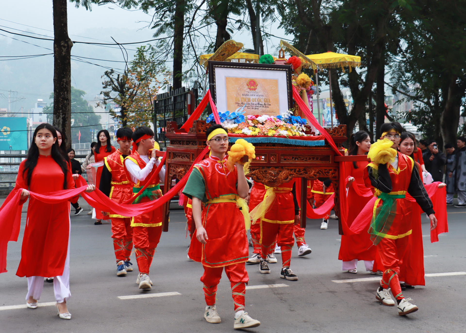 A procession held at the ceremony 