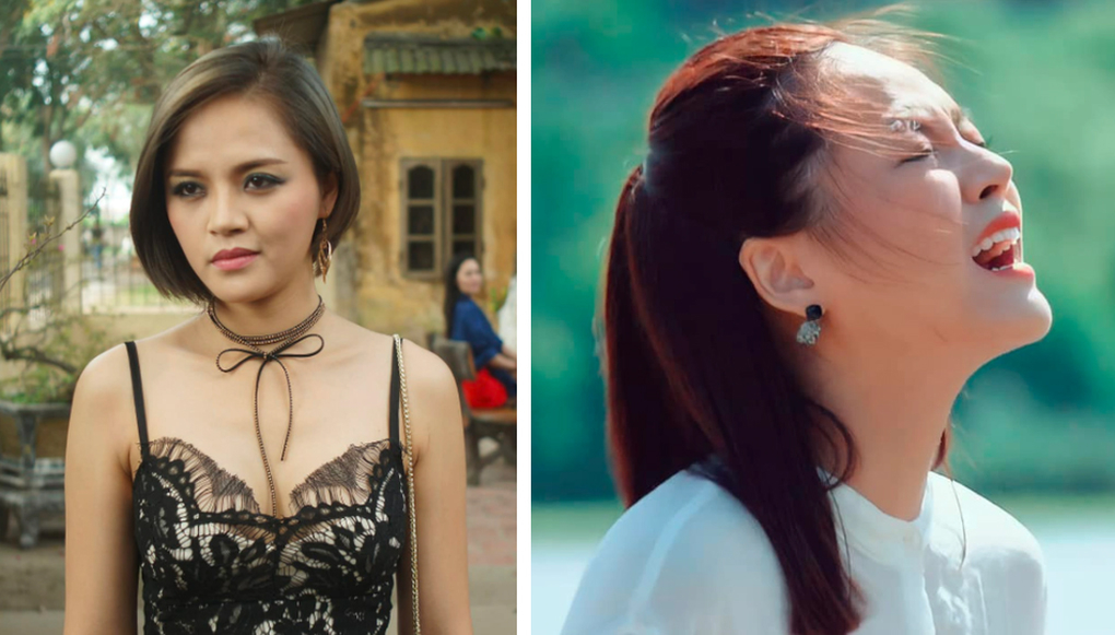 Diễn viên Thu Quỳnh trong vai My “Sói” phim “Quỳnh Búp Bê” (trái) và Khánh Thy phim “Hương vị tình thân”