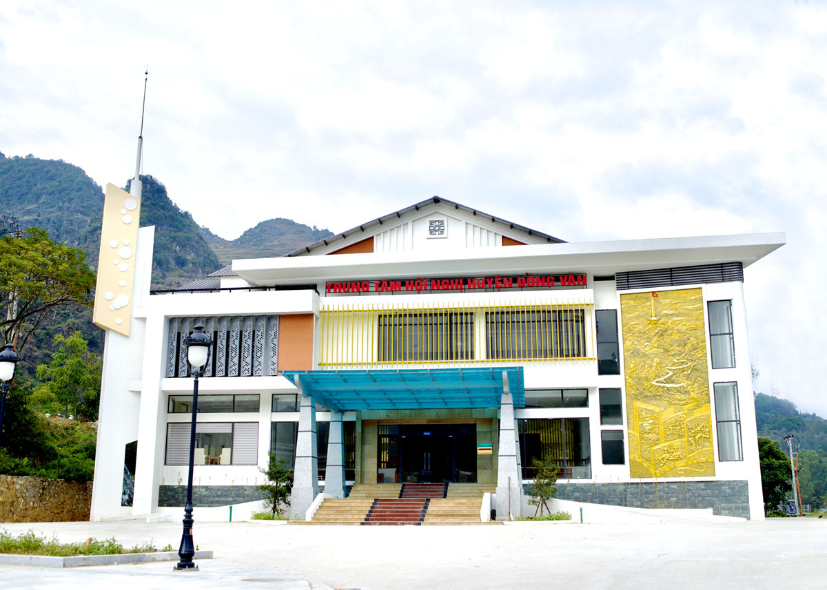 Trung tâm Hội nghị huyện Đồng Văn được đưa vào sử dụng tháng 5.2023.
