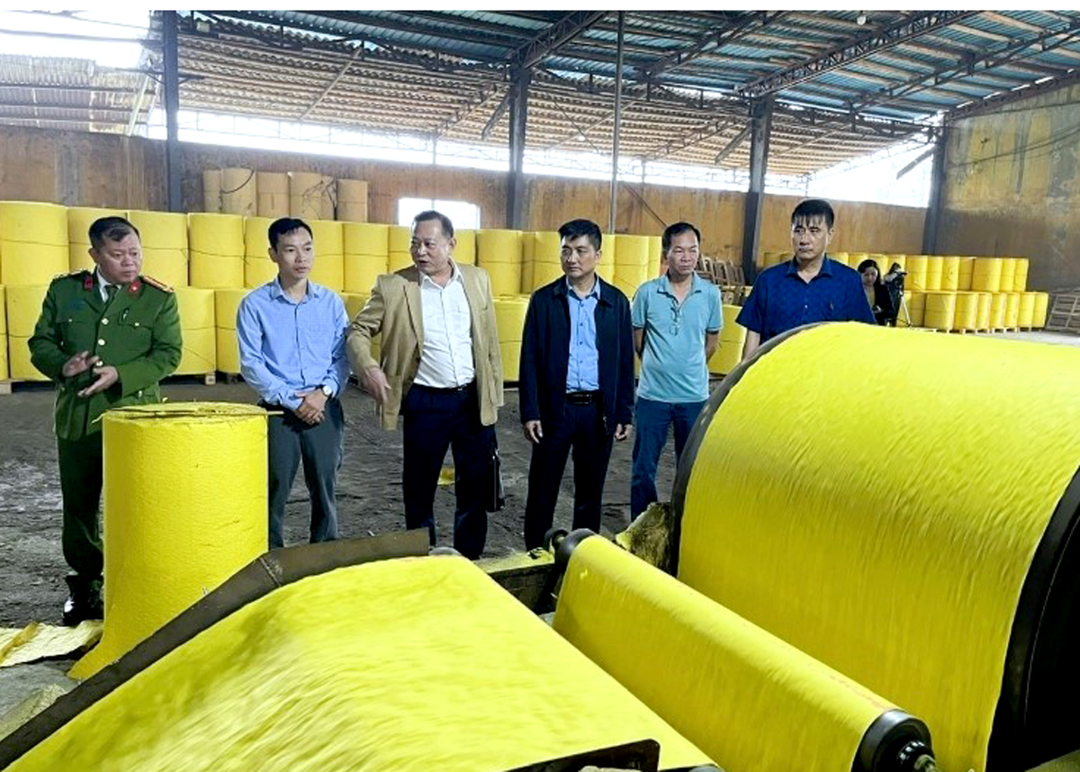 Các doanh nghiệp tại Cụm Công nghiệp Nam Quang (Bắc Quang) đẩy mạnh sản xuất ngay sau kỳ nghỉ Tết Nguyên đán. 			Ảnh: CTV