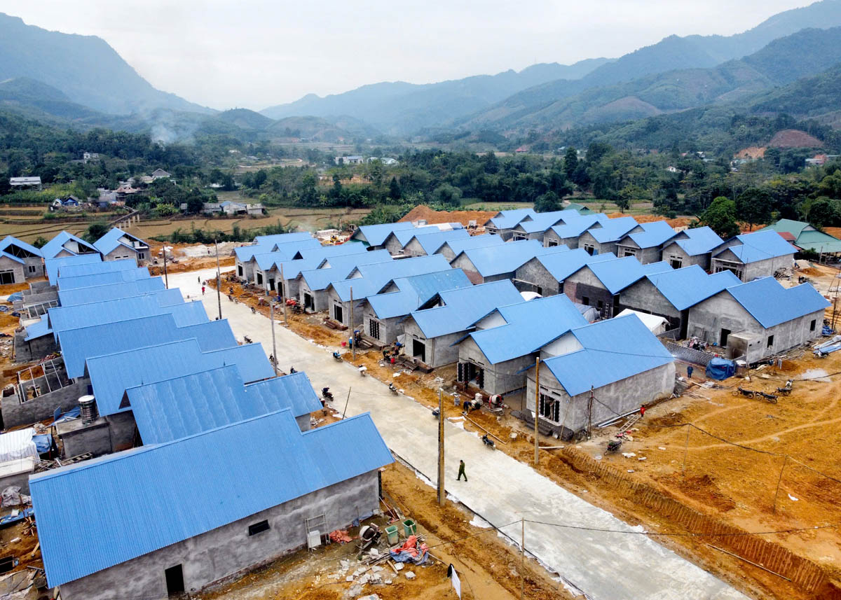 The resettlement area of ​​Yen Lap Village, Yen Thanh Commune (Quang Binh) is invested and built on a land fund that ensures safety for the people.