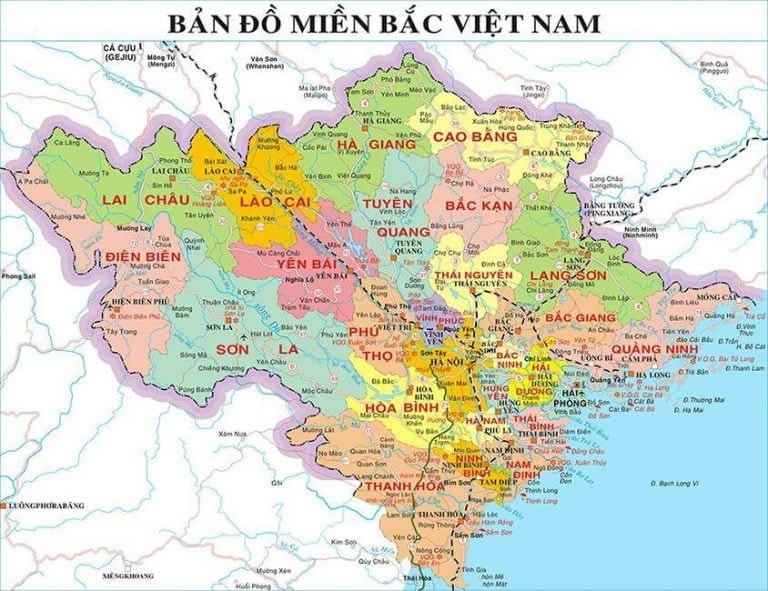 Nghiên cứu định hướng sáp nhập một số đơn vị hành chính cấp tỉnh. Trong ảnh là bản đồ các tỉnh thành miền Bắc. Ảnh: bandohanhchinh.com