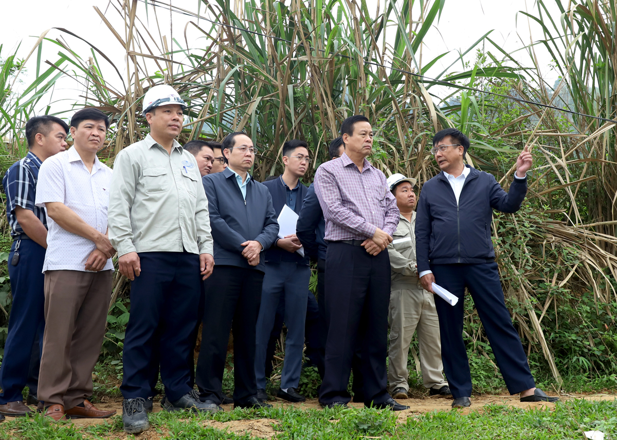 Chủ tịch UBND tỉnh Nguyễn Văn Sơn nghe báo cáo công tác giải phóng mặt bằng Dự án Cao tốc Tuyên Quang - Hà Giang.