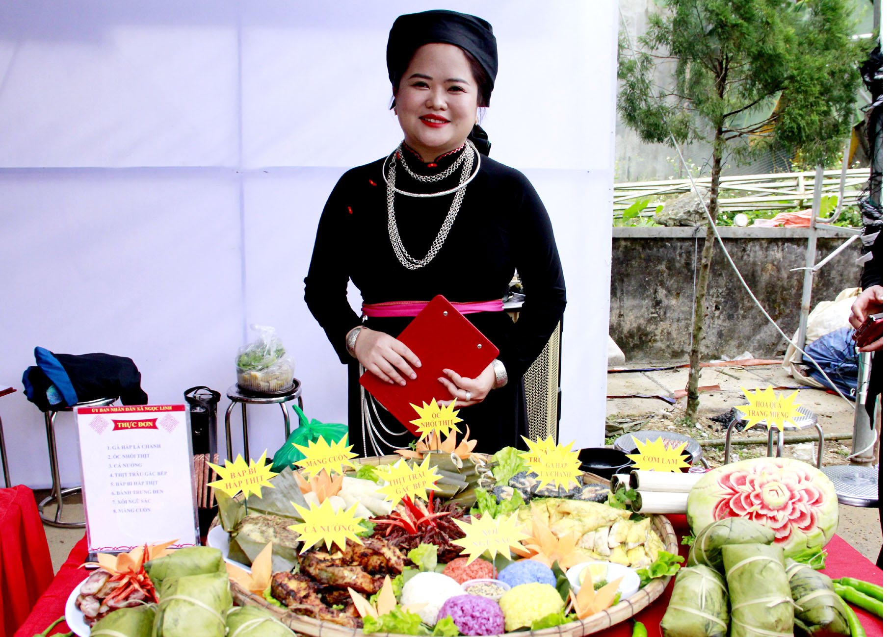 Các món ăn mang đậm văn hóa của đồng bào dân tộc Tày Hà Giang.    