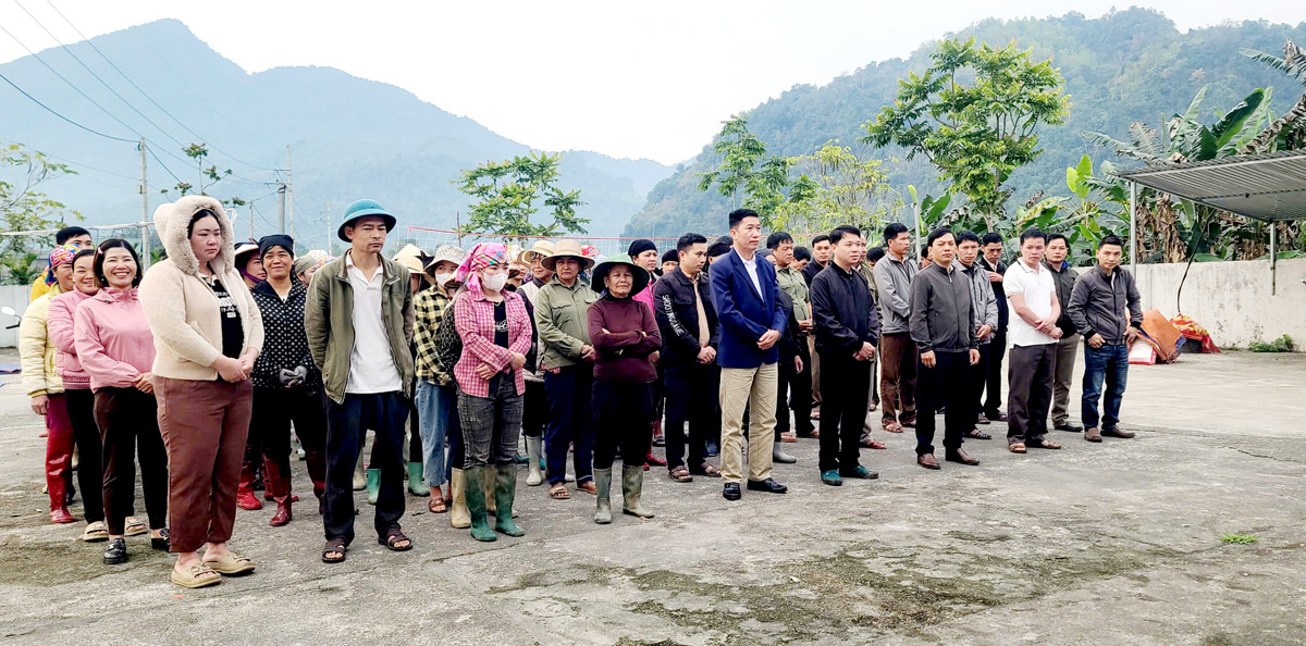 UBND xã Tùng Bá tổ chức Lễ phát động ra quân trồng tre phòng, chống sạt lở năm 2025