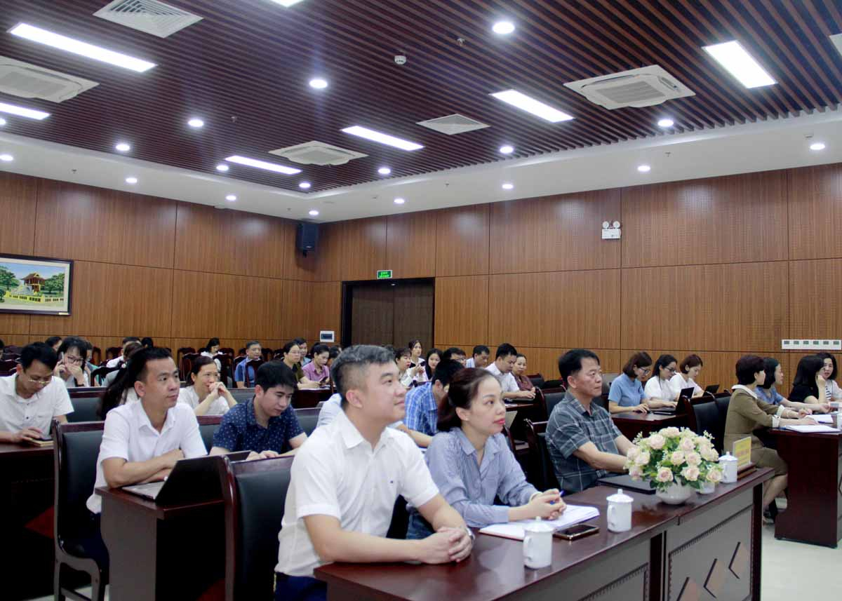 Các đại biểu dự tập huấn tại điểm cầu tỉnh Hà Giang.