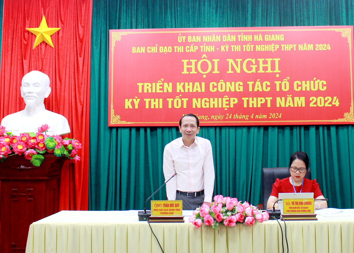 Phó Chủ tịch UBND tỉnh Trần Đức Quý kết luận hội nghị