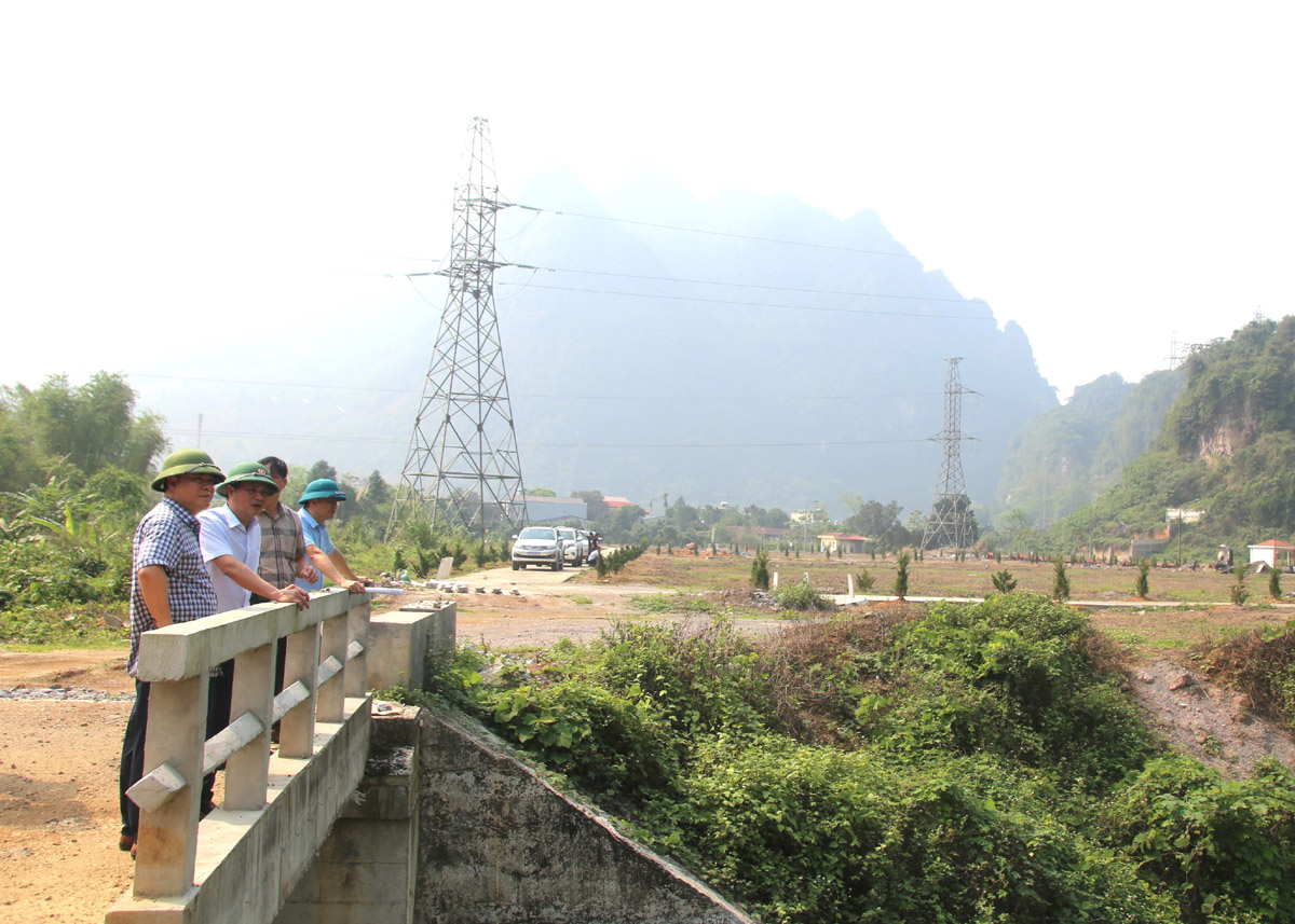 Phó Chủ tịch Thường trực UBND tỉnh Hoàng Gia Long kiểm tra việc quản lý, sử dụng đất tại khu vực Nghĩa trang xã Ngọc Đường.