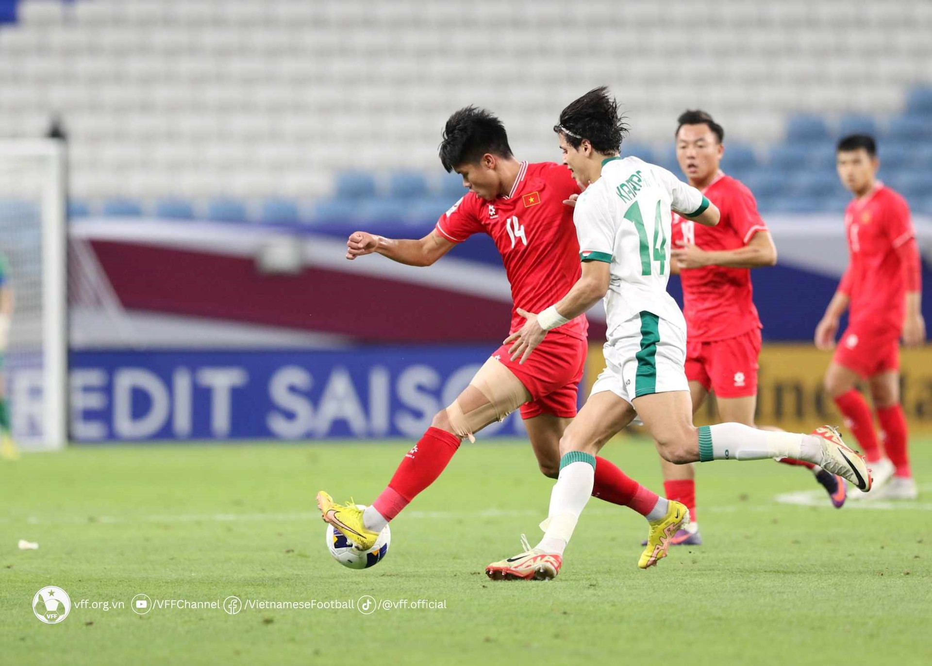 U23 Việt Nam nhận thất bại tối thiểu trước U23 Iraq. 