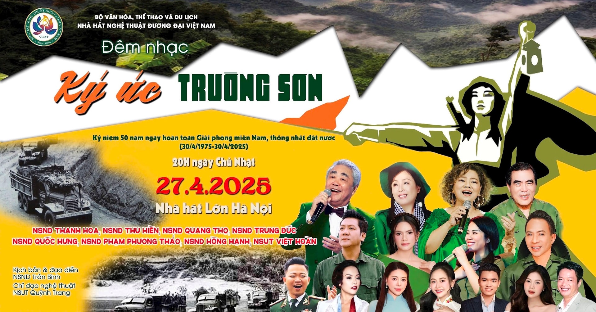 Đêm nhạc quy tụ nhiều thế hệ giọng ca danh tiếng. Ảnh: Nhà hát Nghệ thuật đương đại Việt Nam
