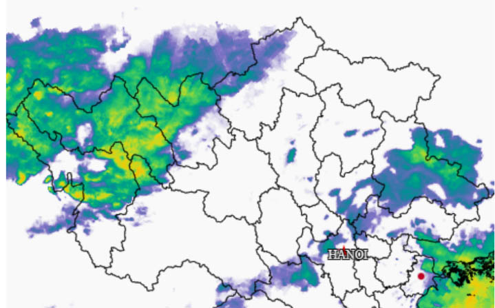 Ảnh radar lúc 23h10’ ngày 12 tháng 04 năm 2025