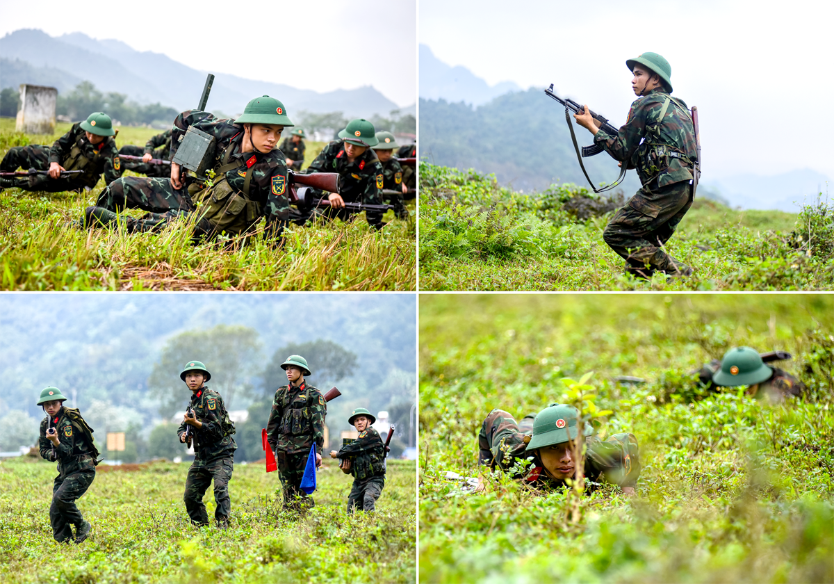 Mỗi trung đội sẽ có giáo án huấn luyện được thiết kế hằng ngày bởi trung đội trưởng. Nội dung luyện tập của hôm nay: Tập bắn súng, ném lựu đạn, học chiến thuật. Việc huấn luyện được thực hiện tỉ mỉ, kỹ lưỡng trong từng động tác. 