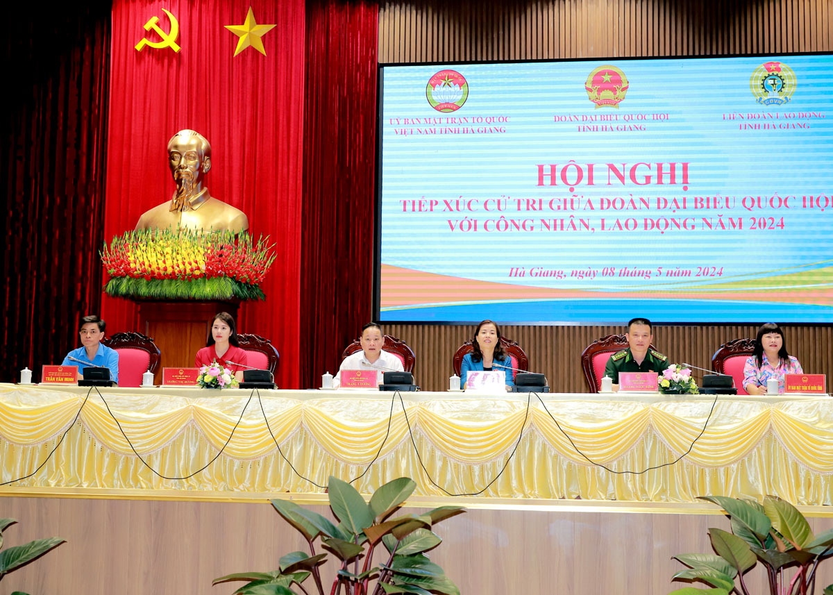 Đoàn ĐBQH khóa XV đơn vị tỉnh Hà Giang chủ trì hội nghị TXCT.