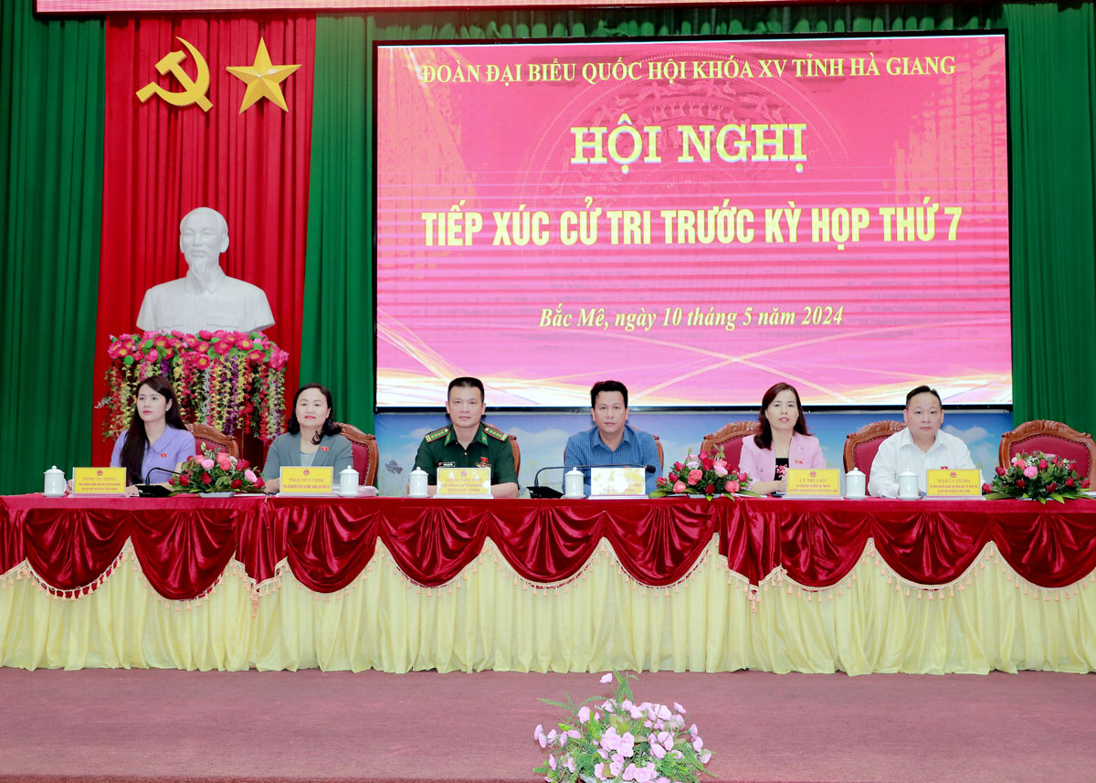 Đoàn ĐBQH khóa VX đơn vị tỉnh Hà Giang chủ trì hội nghị TXCT tại huyện Bắc Mê.